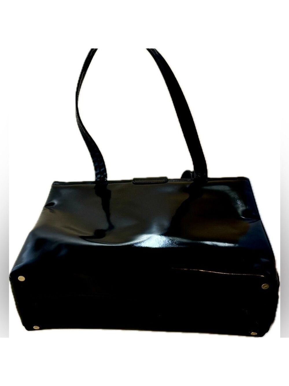Salvatore Ferragamo Black Shoulder Bag with Gold Clasp - Picture 3 of 15